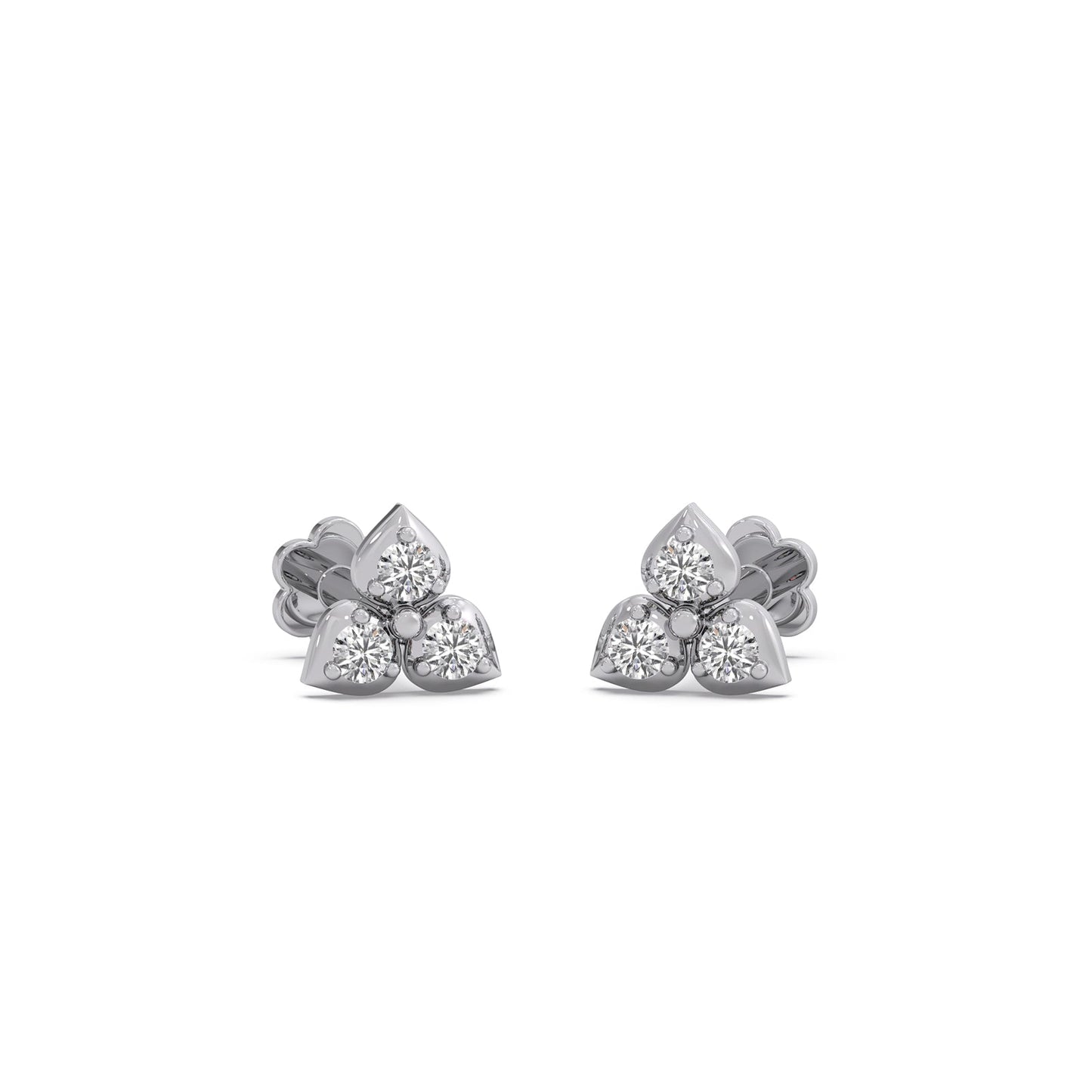 Trio Stud Diamond Earrings