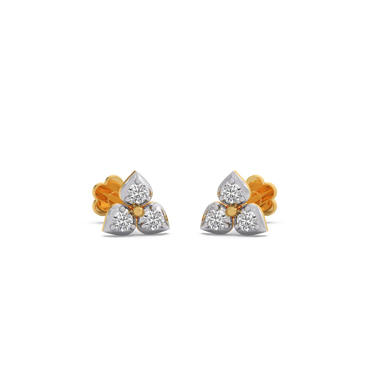 Trio Stud Diamond Earrings