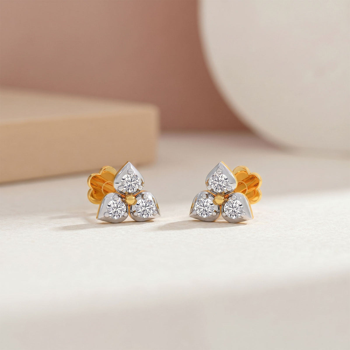 Trio Stud Diamond Earrings