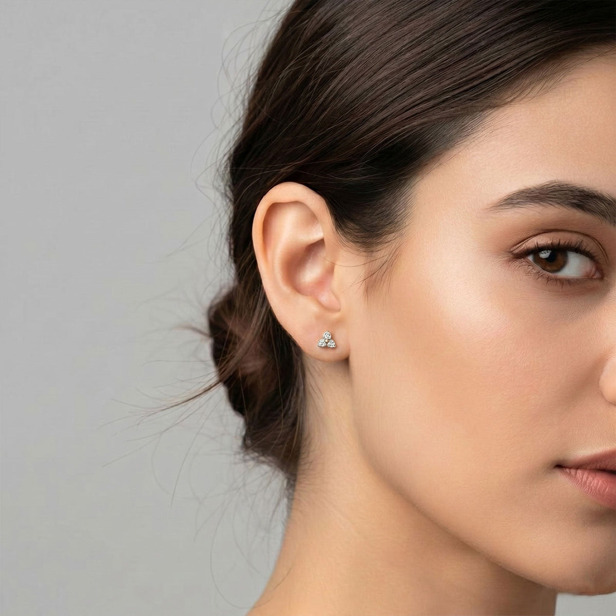Trio Stud Diamond Earrings