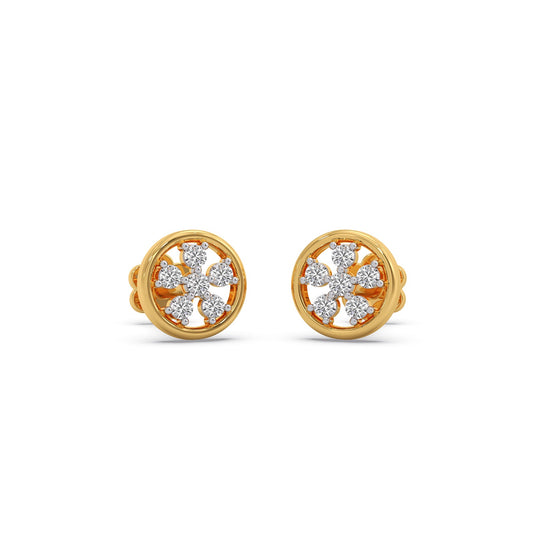 Cluster Stud Diamond Earrings