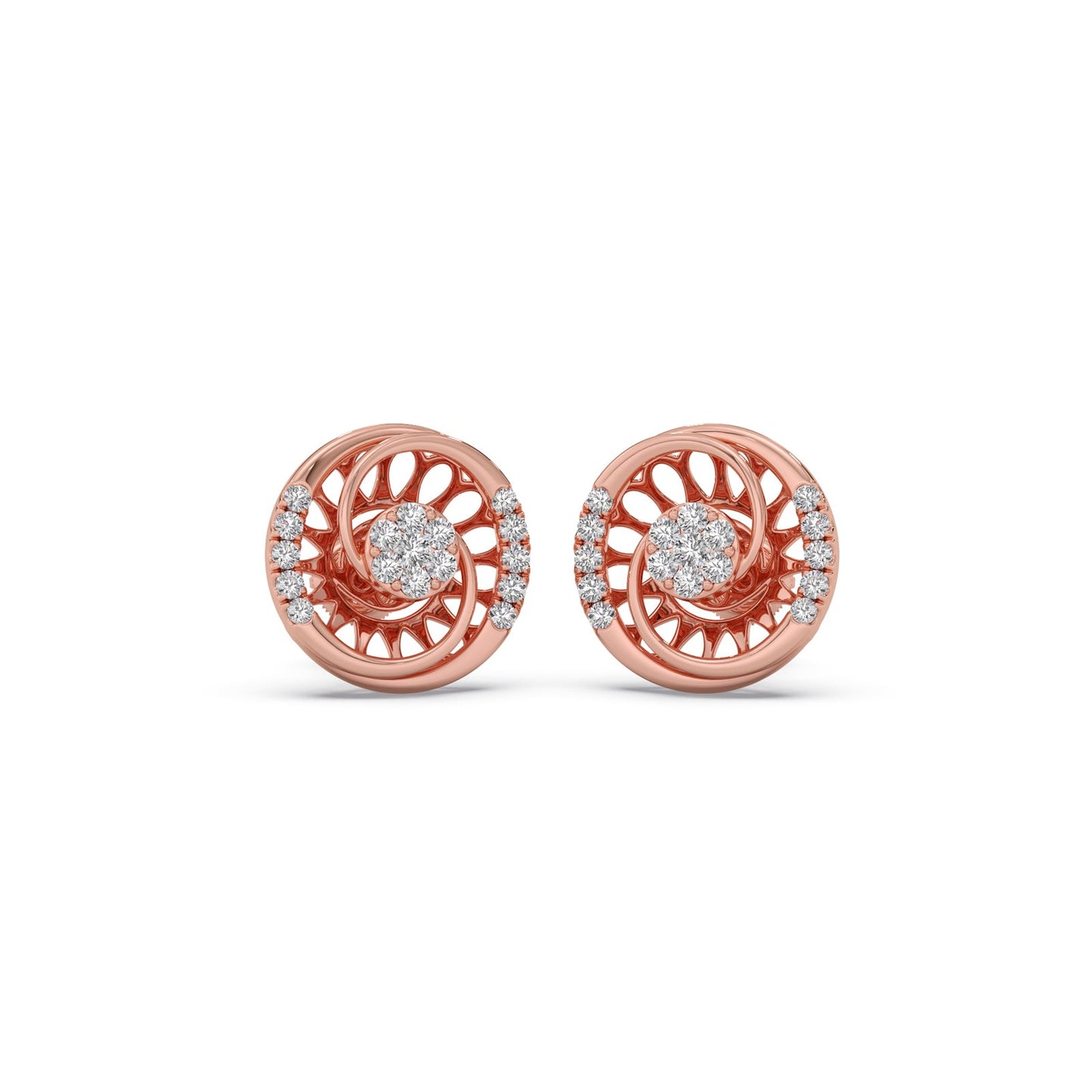 Celestial Cluster Diamond Stud Earrings