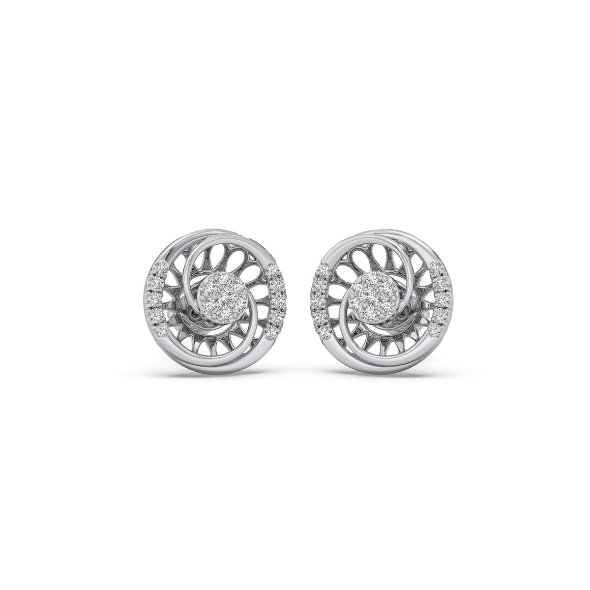 Celestial Cluster Diamond Stud Earrings