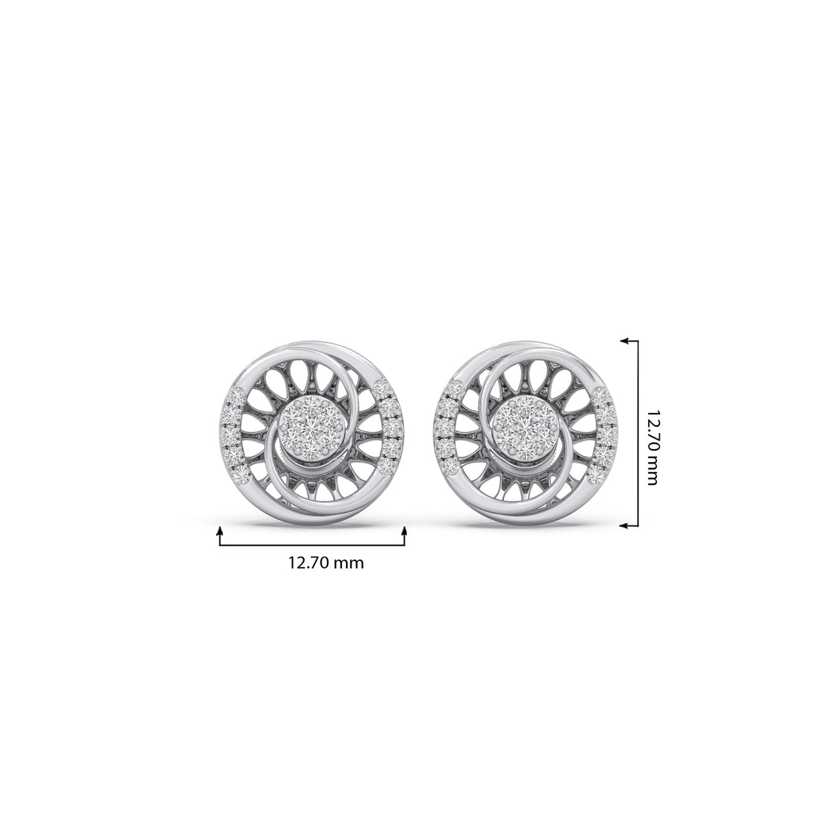 Celestial Cluster Diamond Stud Earrings