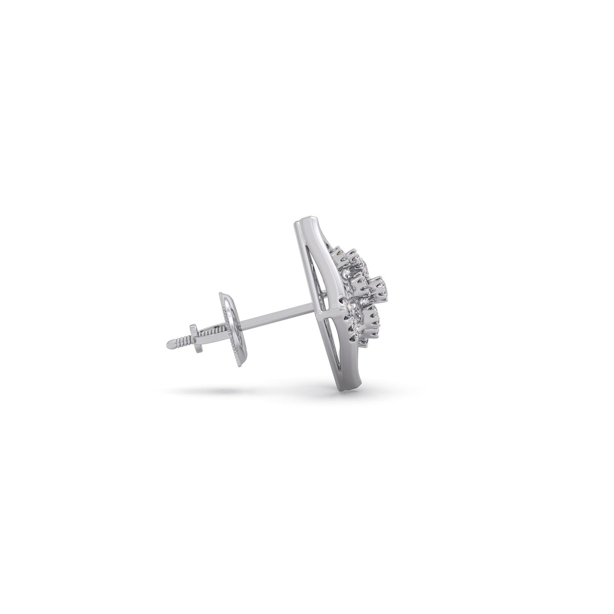 Celestia Square Diamond Stud Earrings