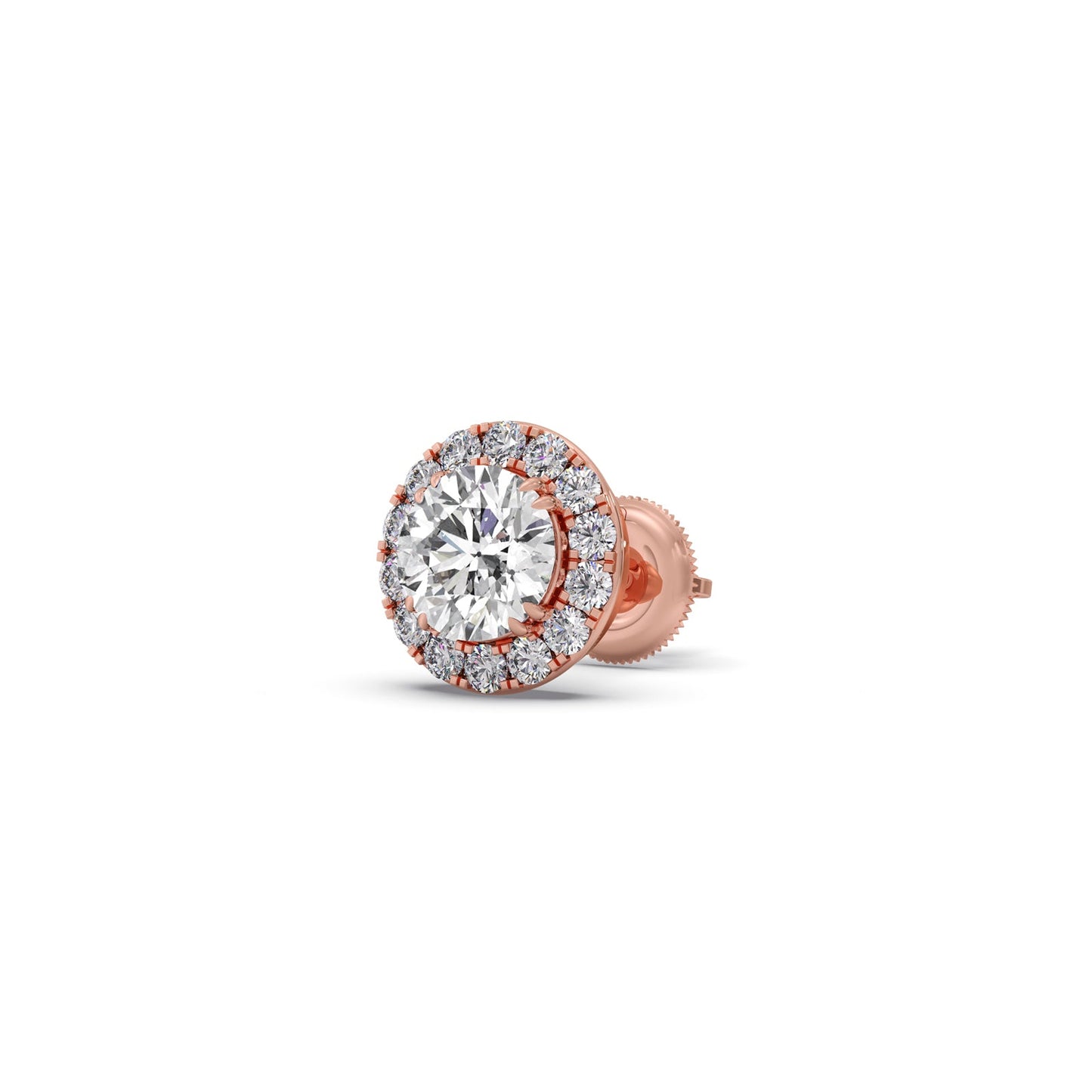 Solstice Halo Round Stud Earrings