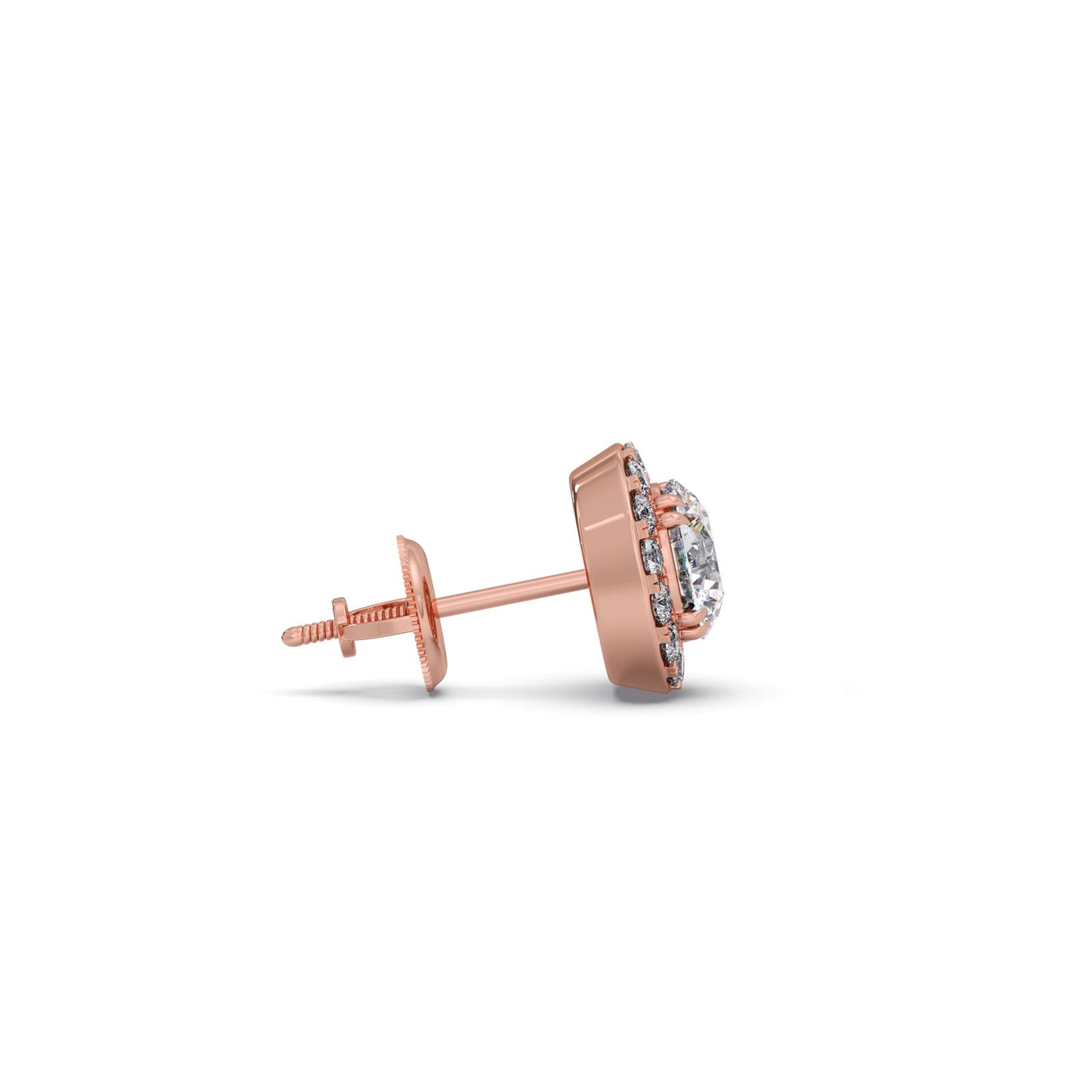 Solstice Halo Round Stud Earrings