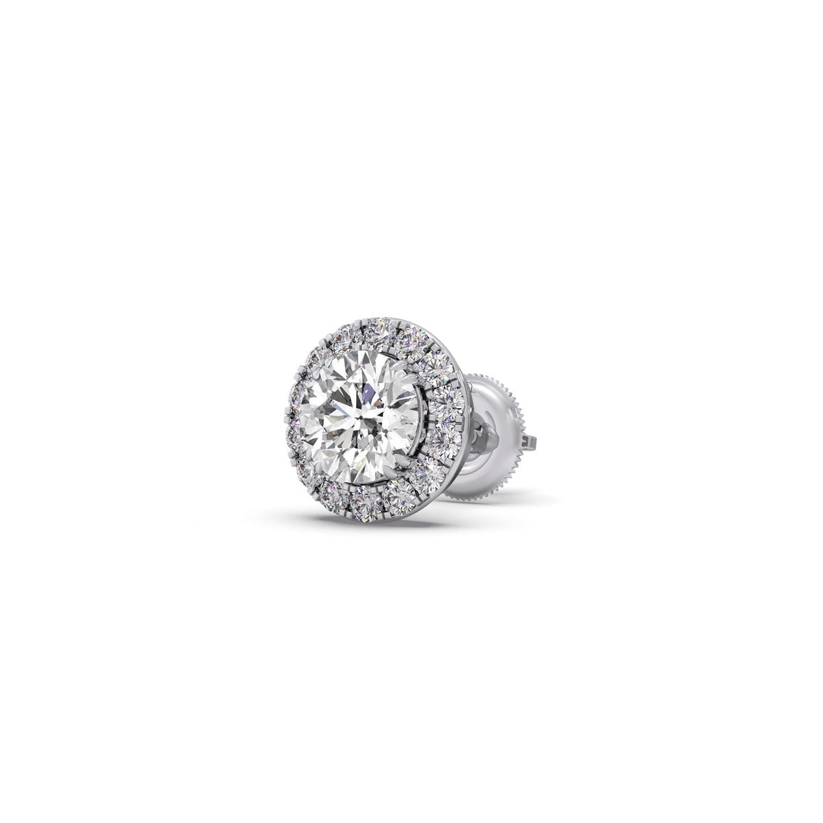 Solstice Halo Round Stud Earrings
