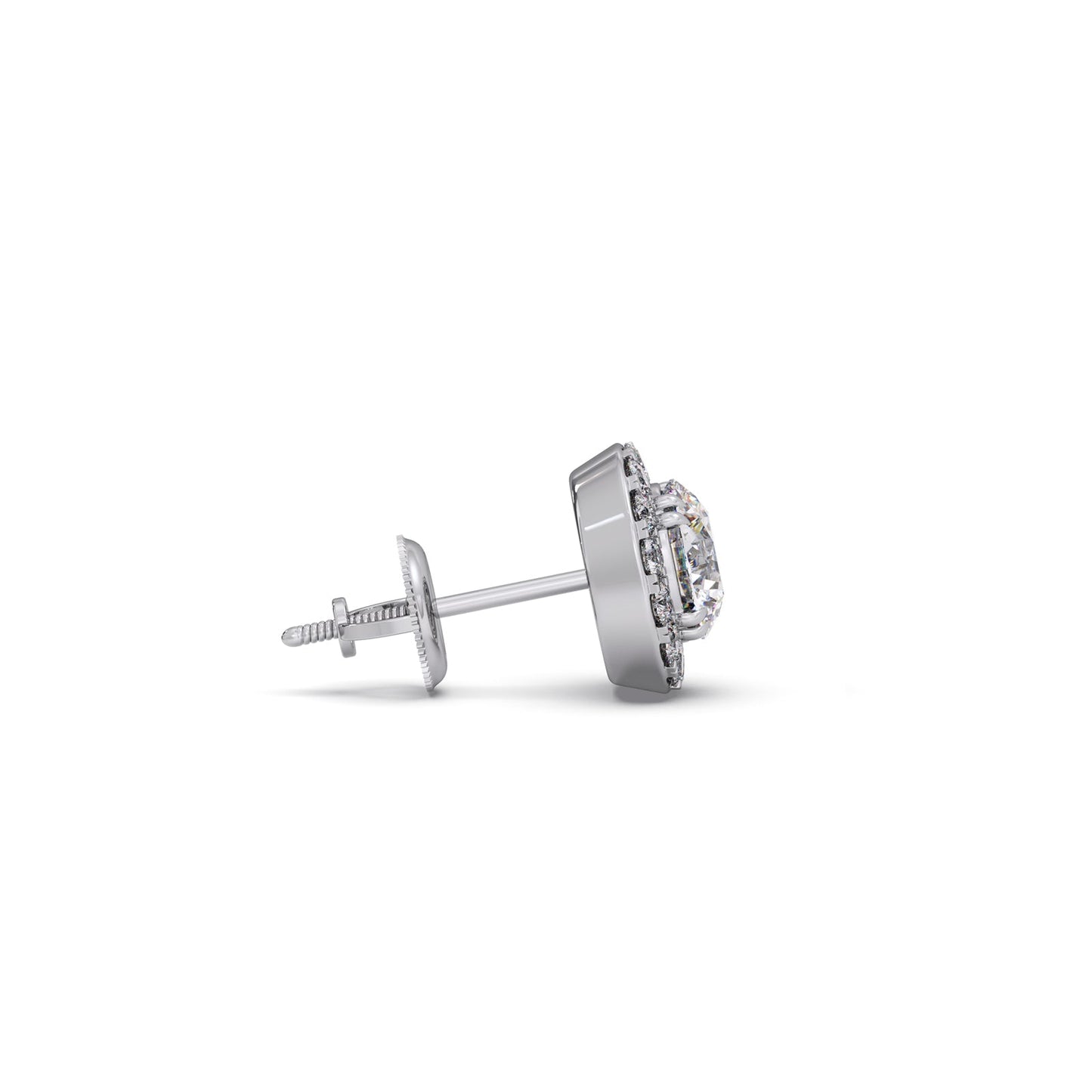 Solstice Halo Round Stud Earrings