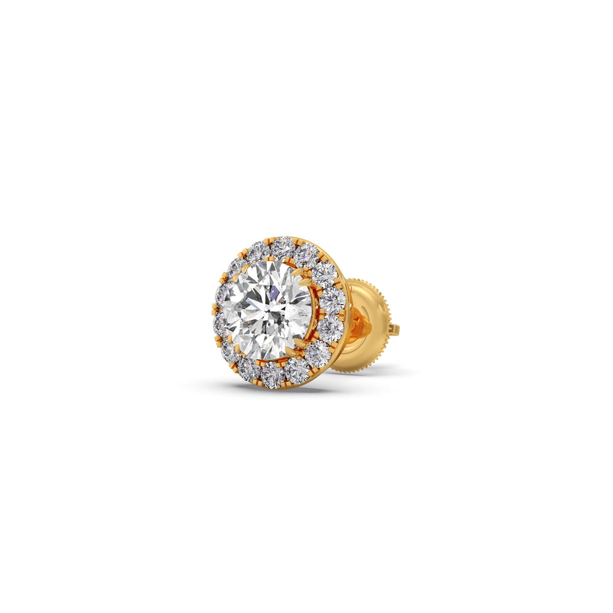 Solstice Halo Round Stud Earrings