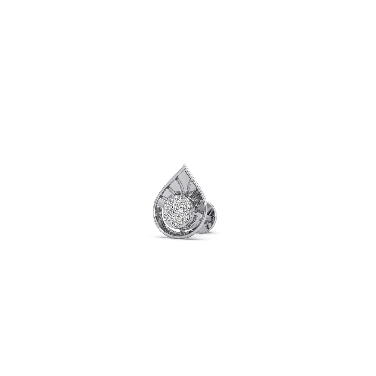 Cluster Drop Diamond Stud Earrings