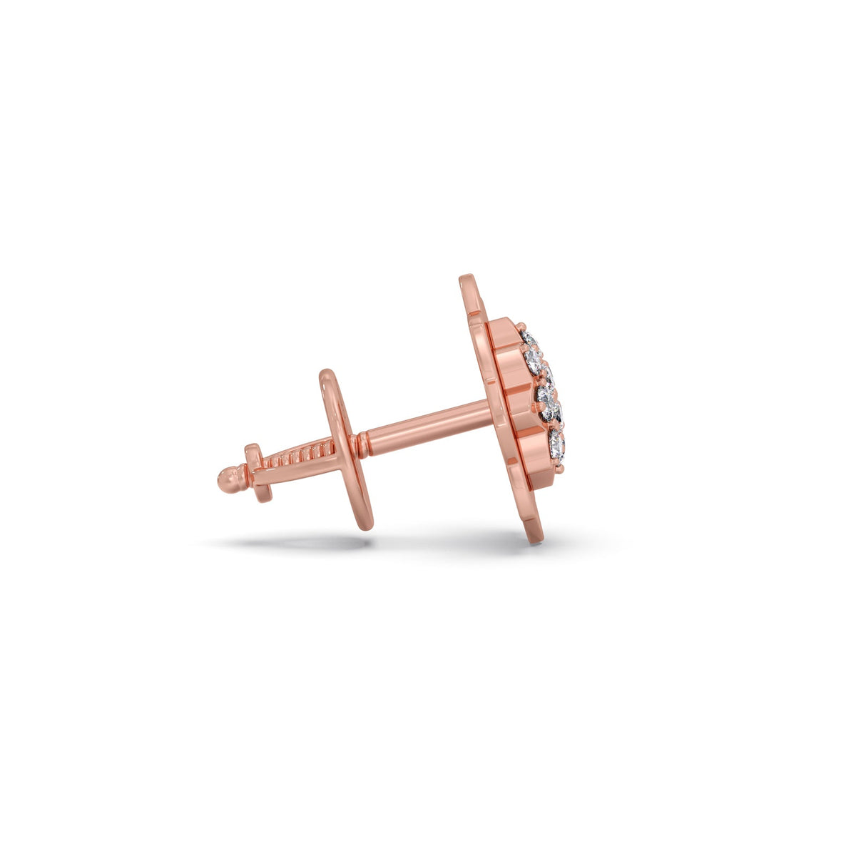 Rosette Diamond Stud Earrings