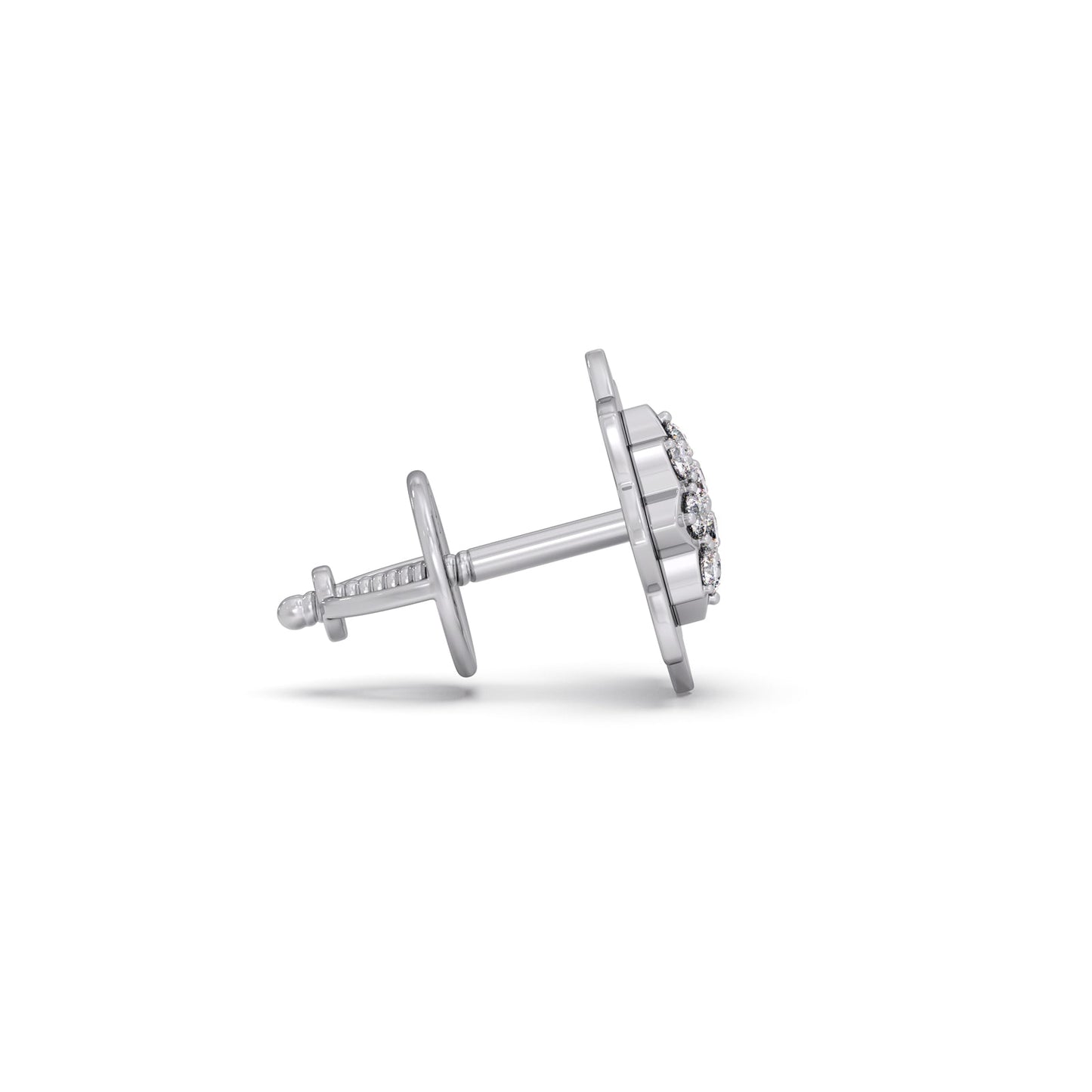 Rosette Diamond Stud Earrings