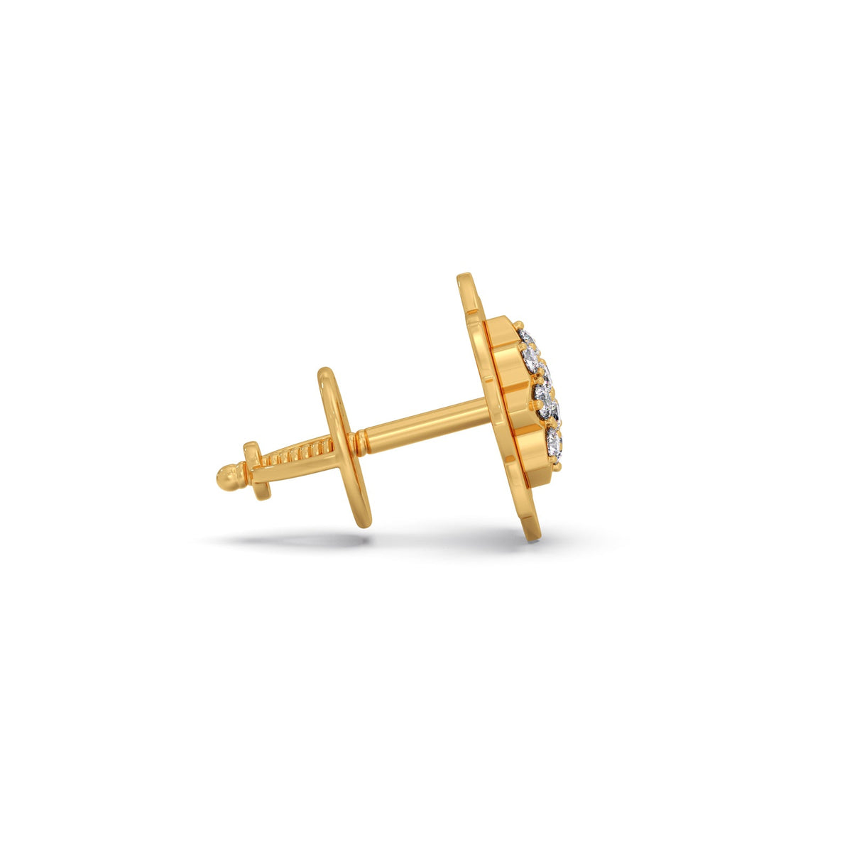 Rosette Diamond Stud Earrings