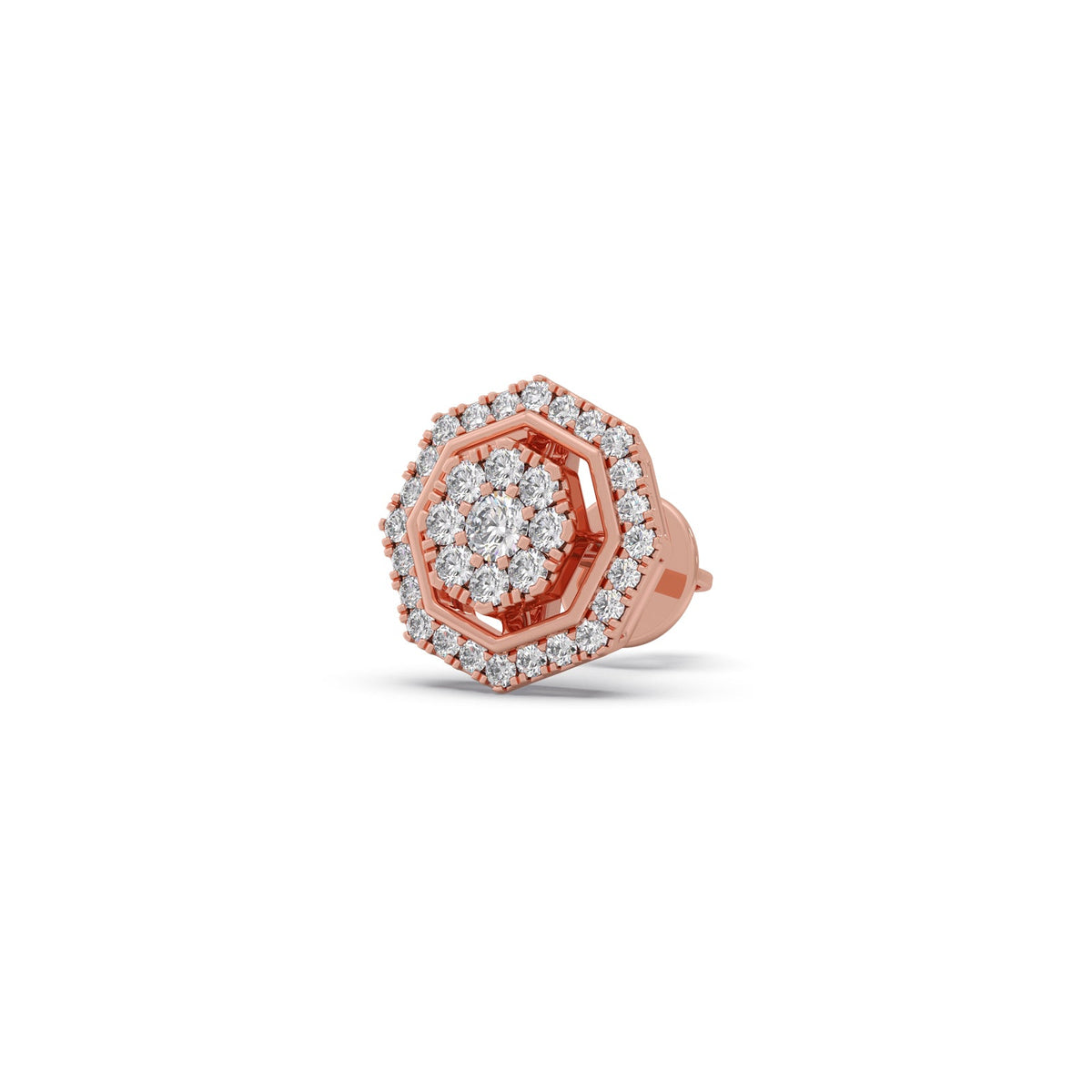 Luxe Octavia Cluster Diamond Stud Earrings