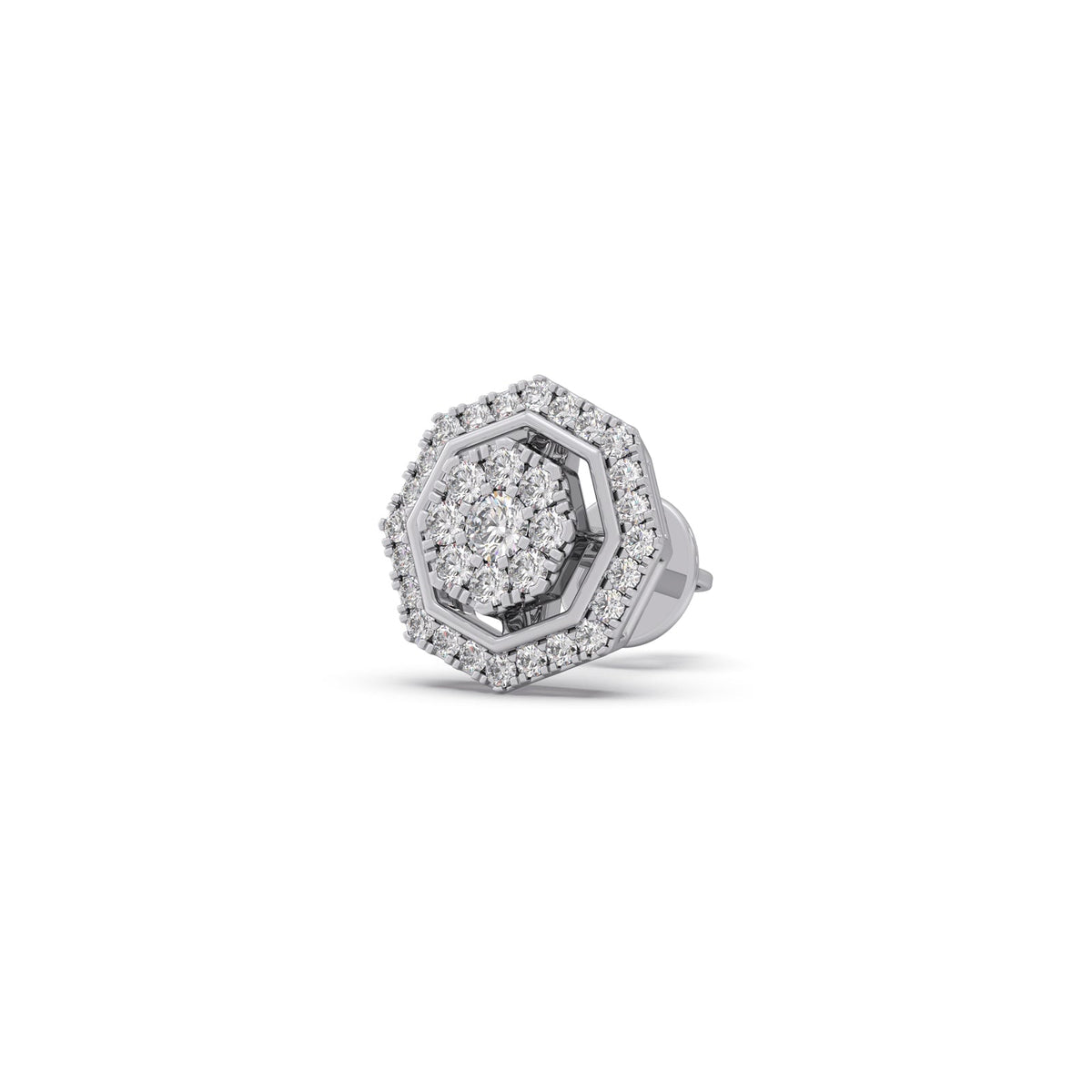 Luxe Octavia Cluster Diamond Stud Earrings