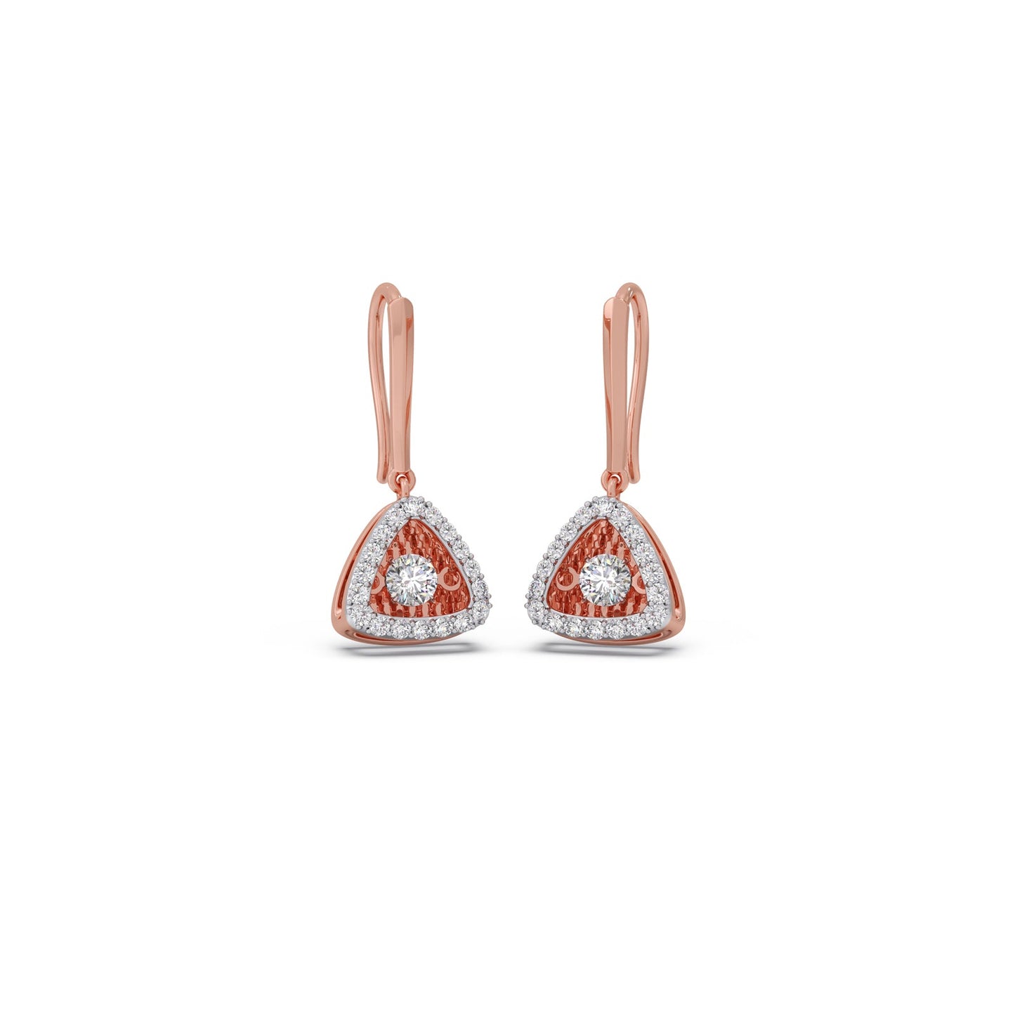 Empress Triangular Diamond Dangle Earrings