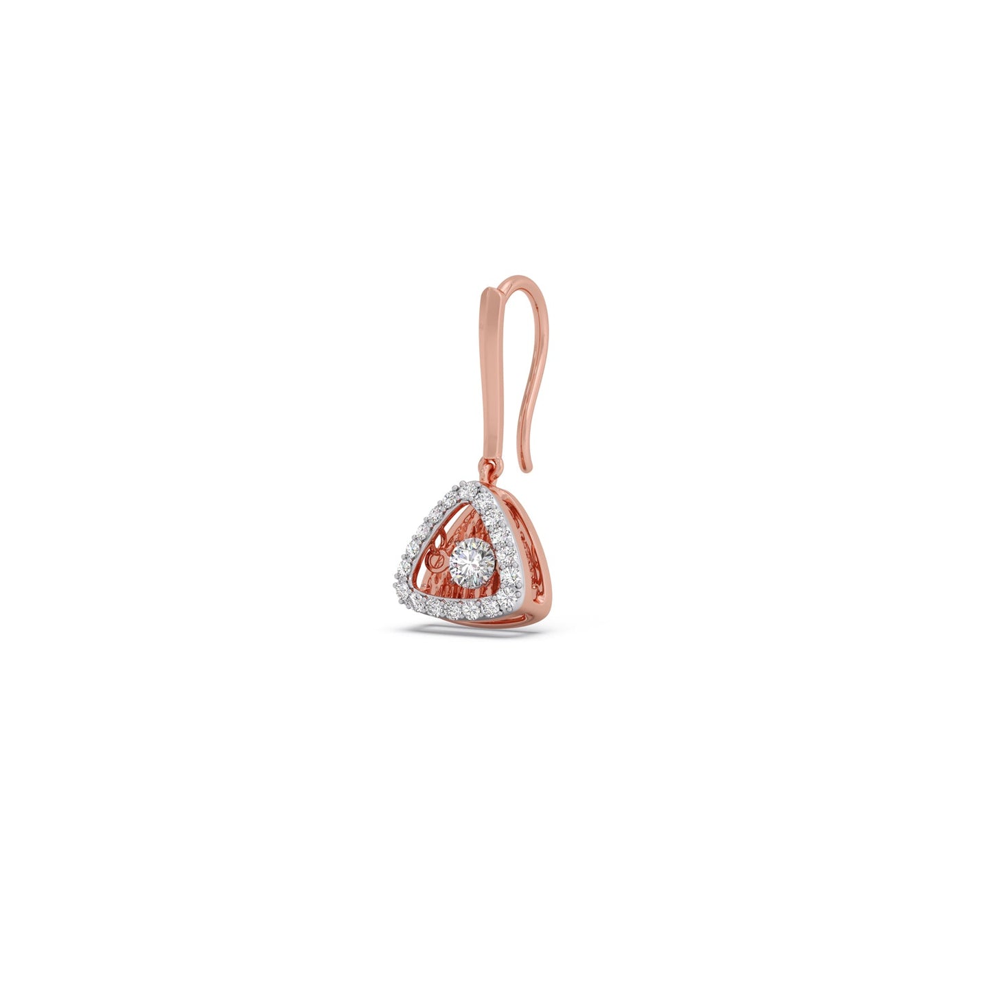 Empress Triangular Diamond Dangle Earrings