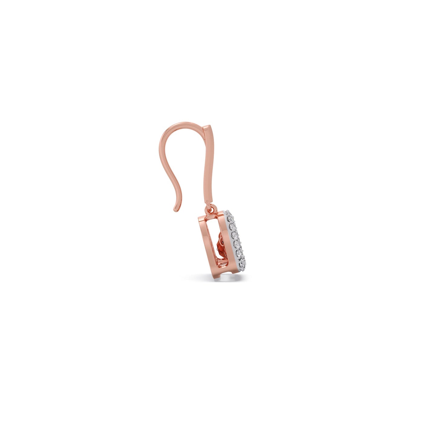 Empress Triangular Diamond Dangle Earrings