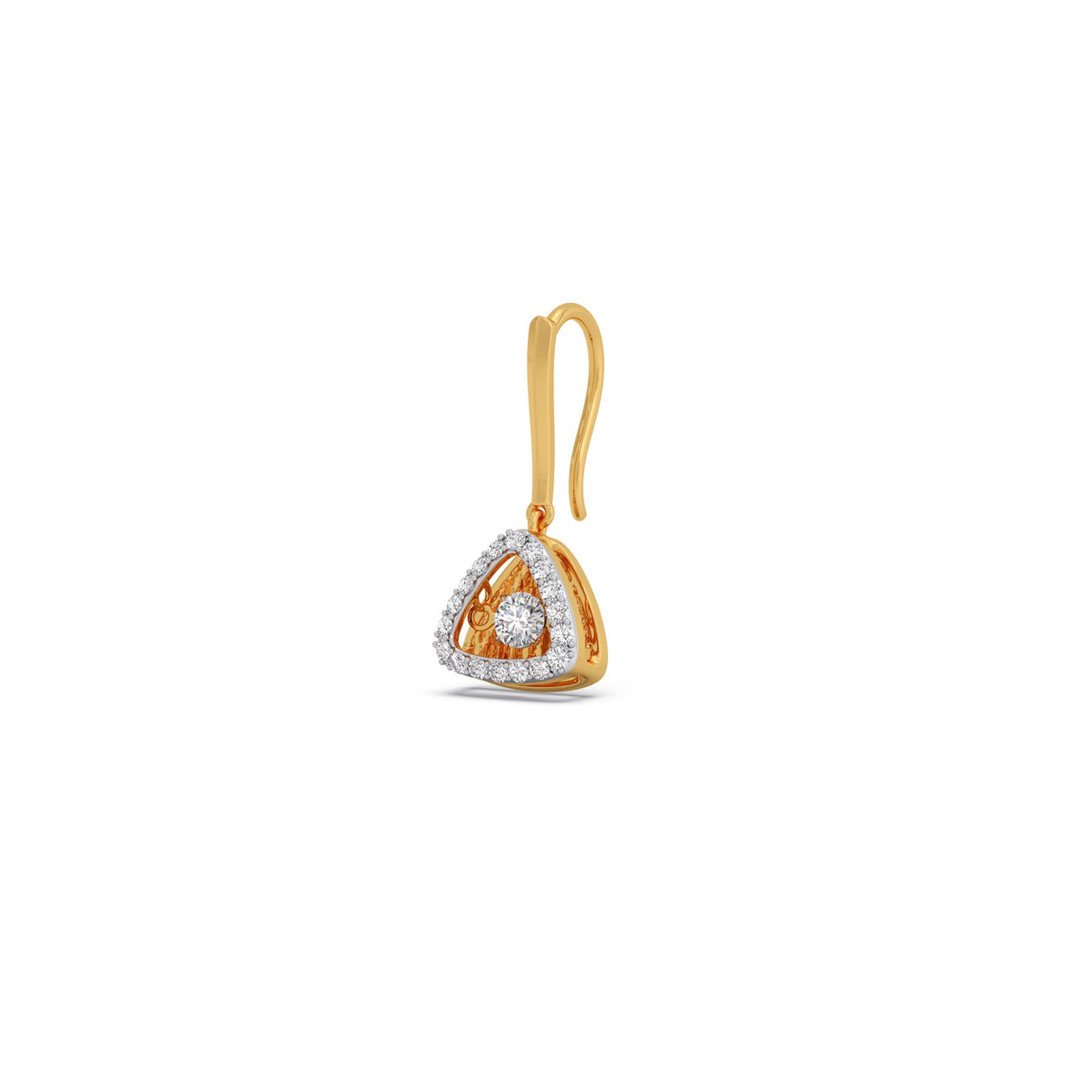 Empress Triangular Diamond Dangle Earrings