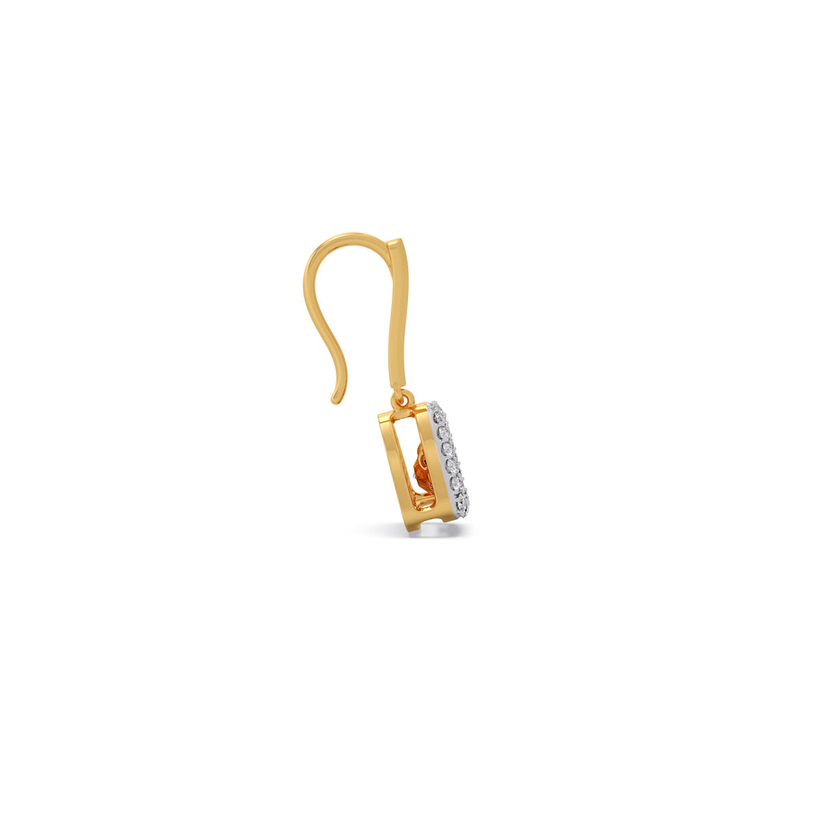 Empress Triangular Diamond Dangle Earrings