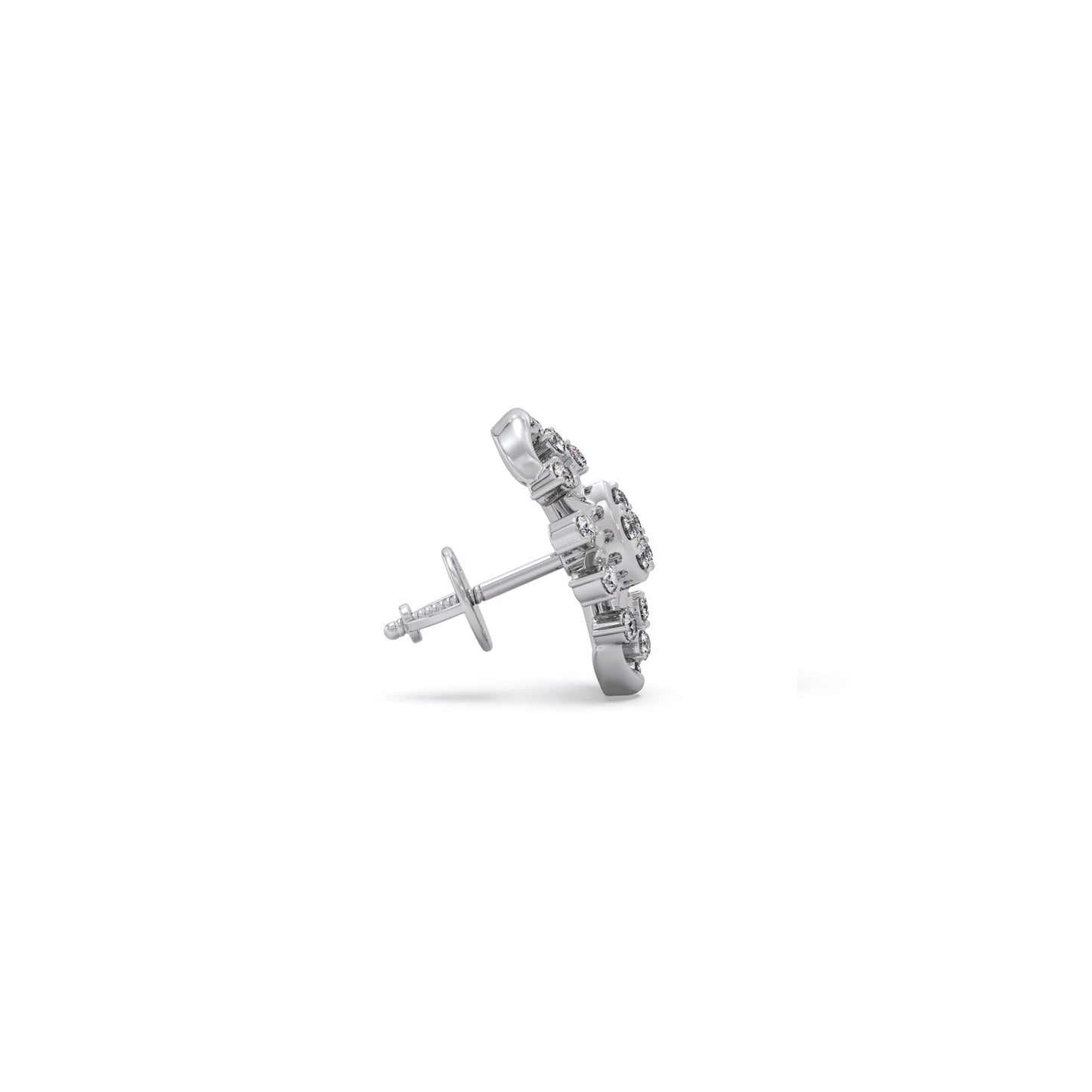Flare Sunburst Diamond Stud Earrings