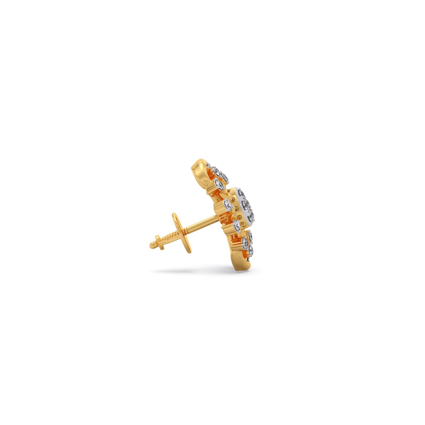 Flare Sunburst Diamond Stud Earrings