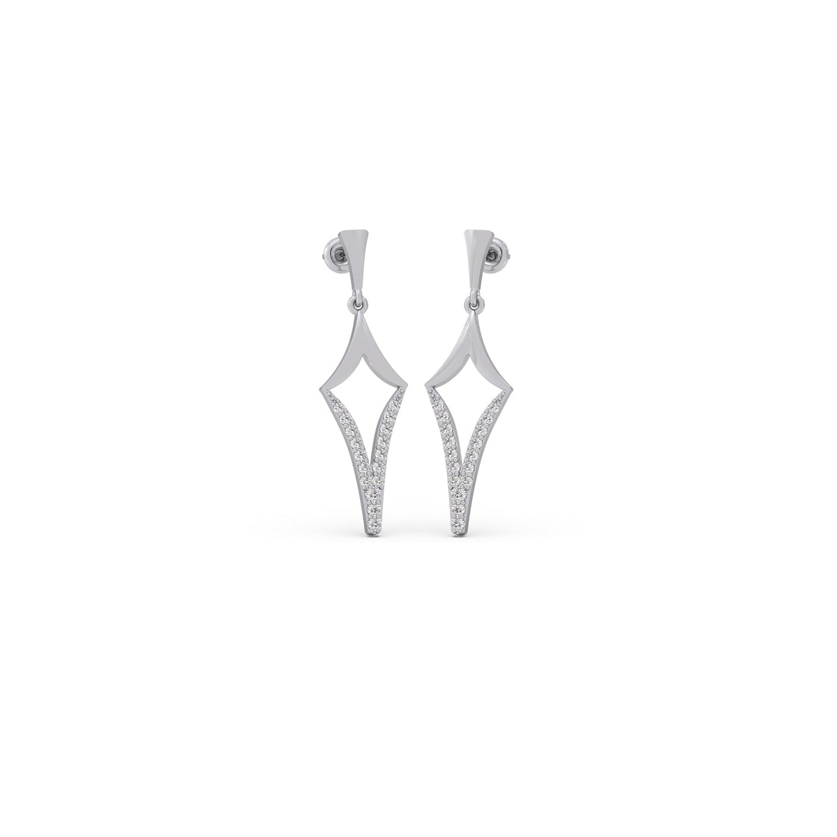 Etherea Round Diamond Dangle Earrings