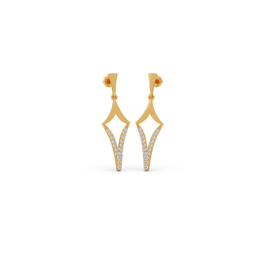 Etherea Round Diamond Dangle Earrings