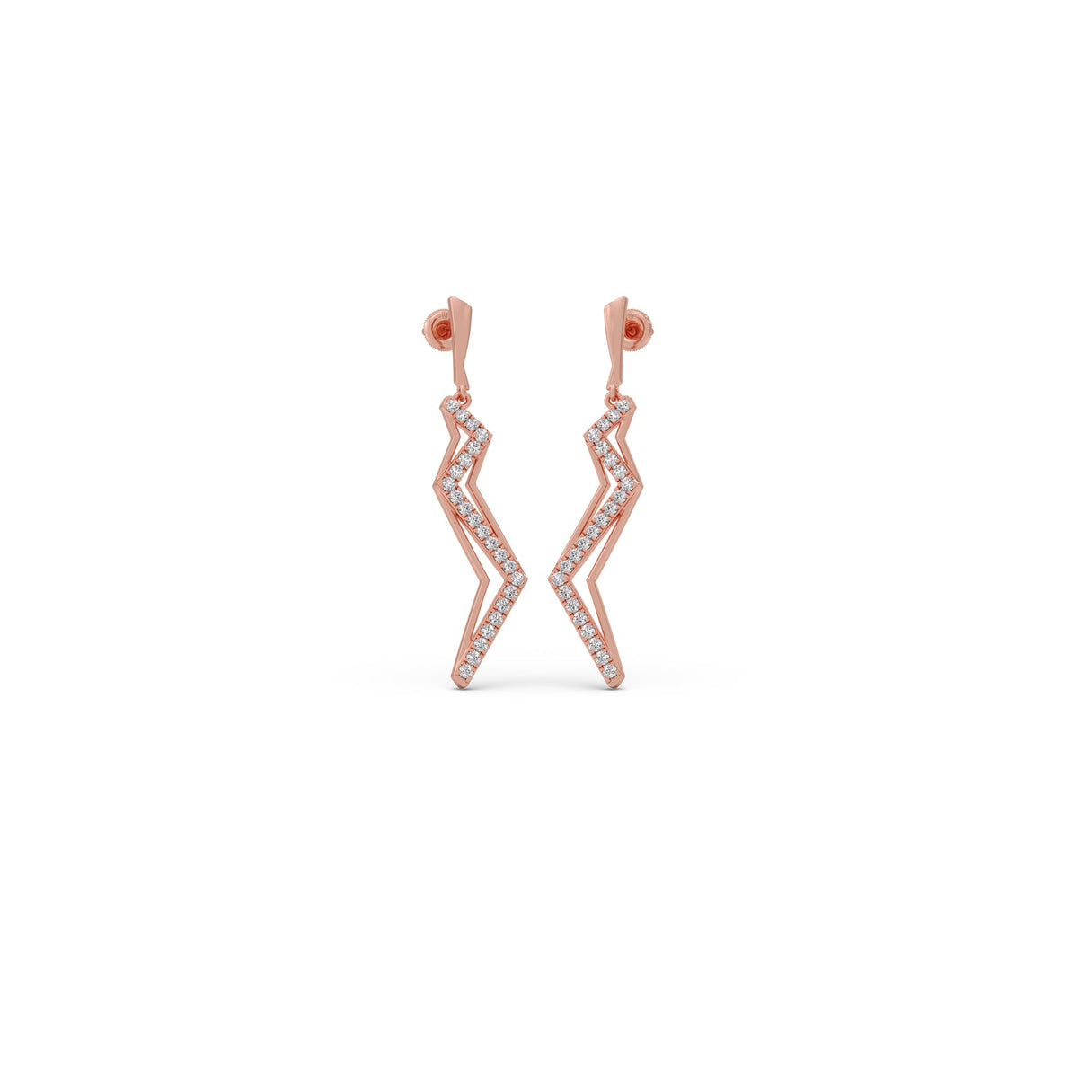 Litline Round Diamond Dangling Earrings