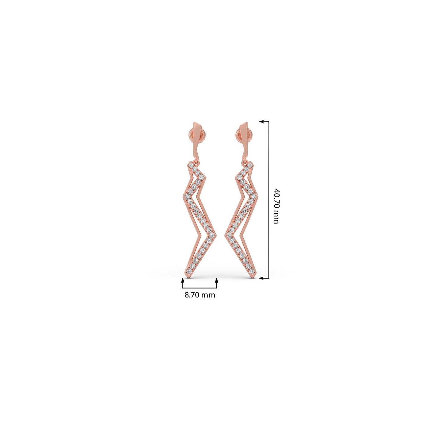 Litline Round Diamond Dangling Earrings