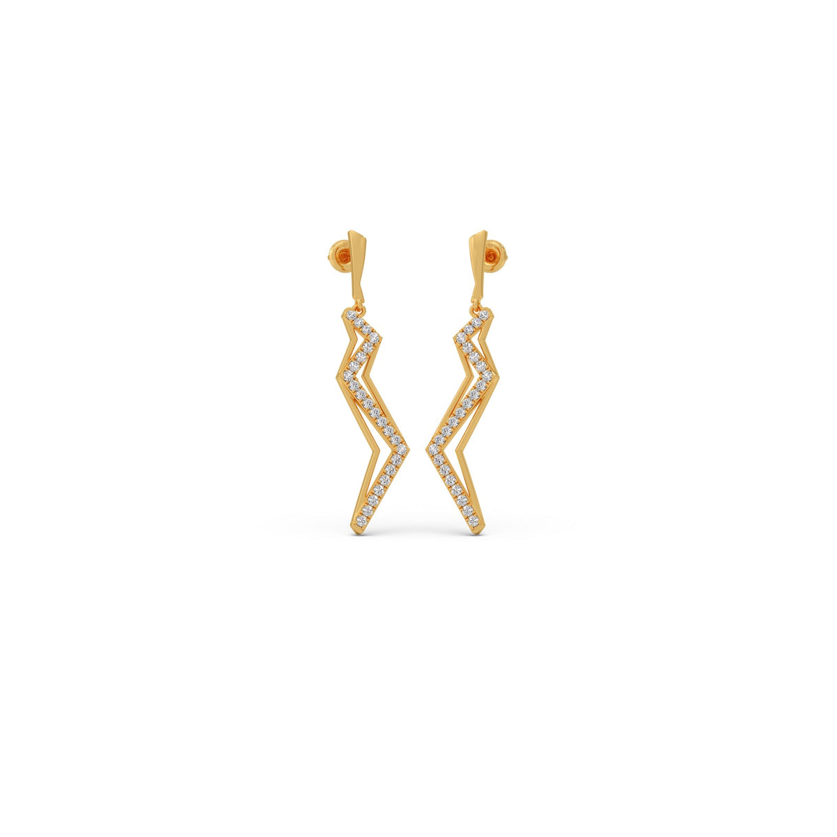 Litline Round Diamond Dangling Earrings