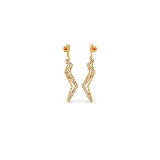 Litline Round Diamond Dangling Earrings