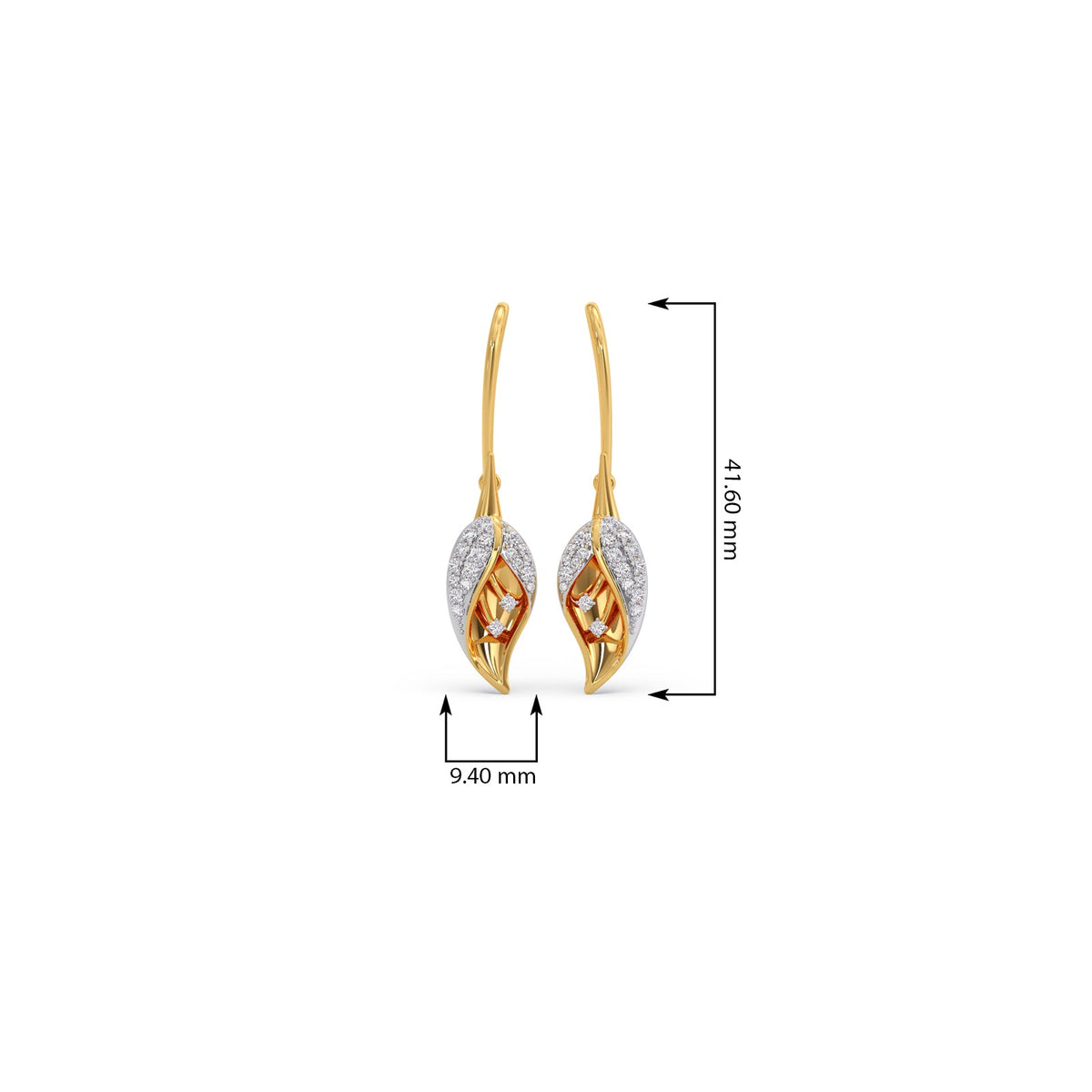 The Calyx Diamond Drop Earrings