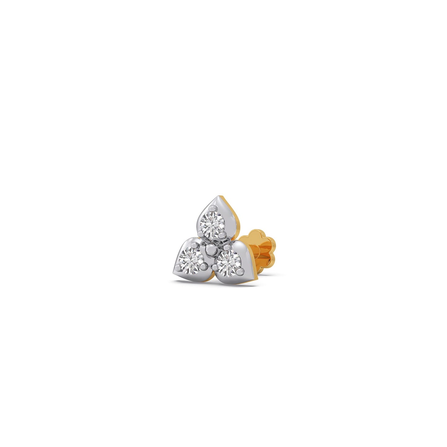 Trio Cluster Diamond Stud Earring