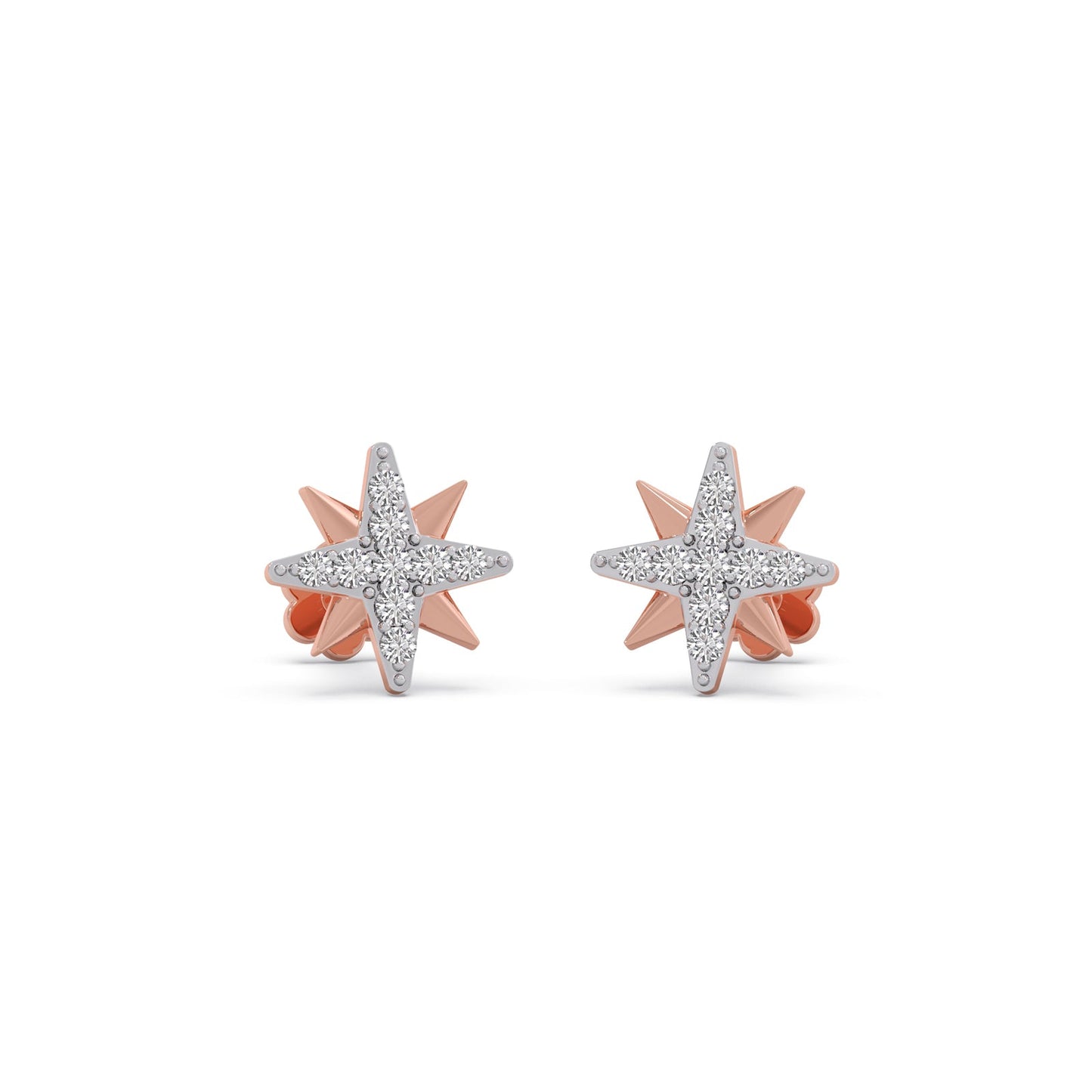 North Star Diamond Stud Earrings
