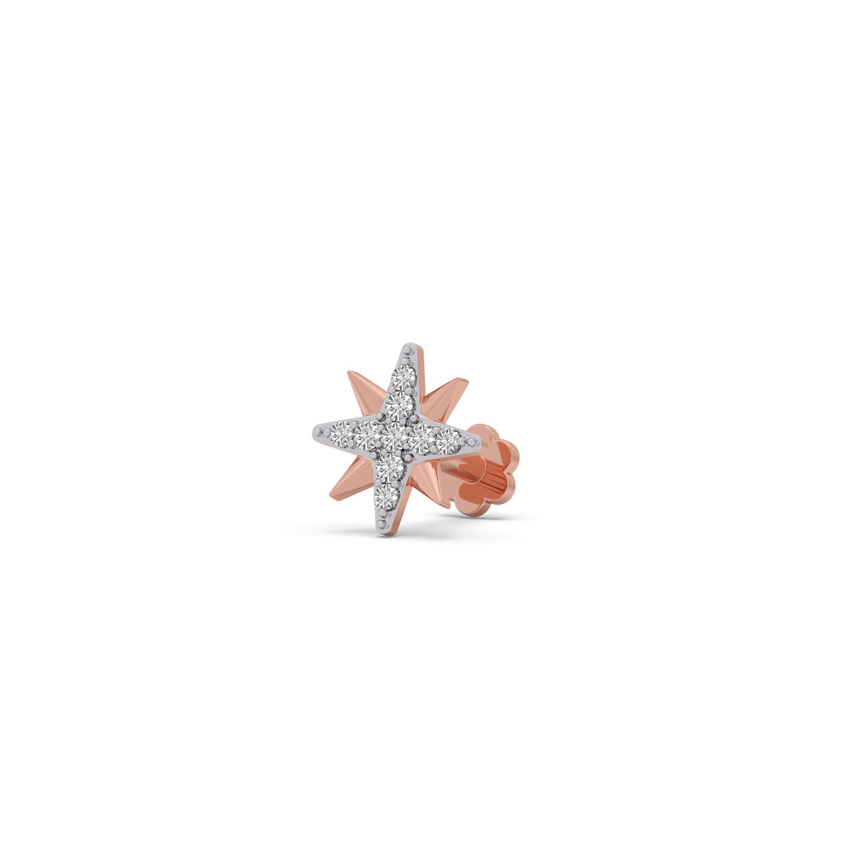 North Star Diamond Stud Earrings
