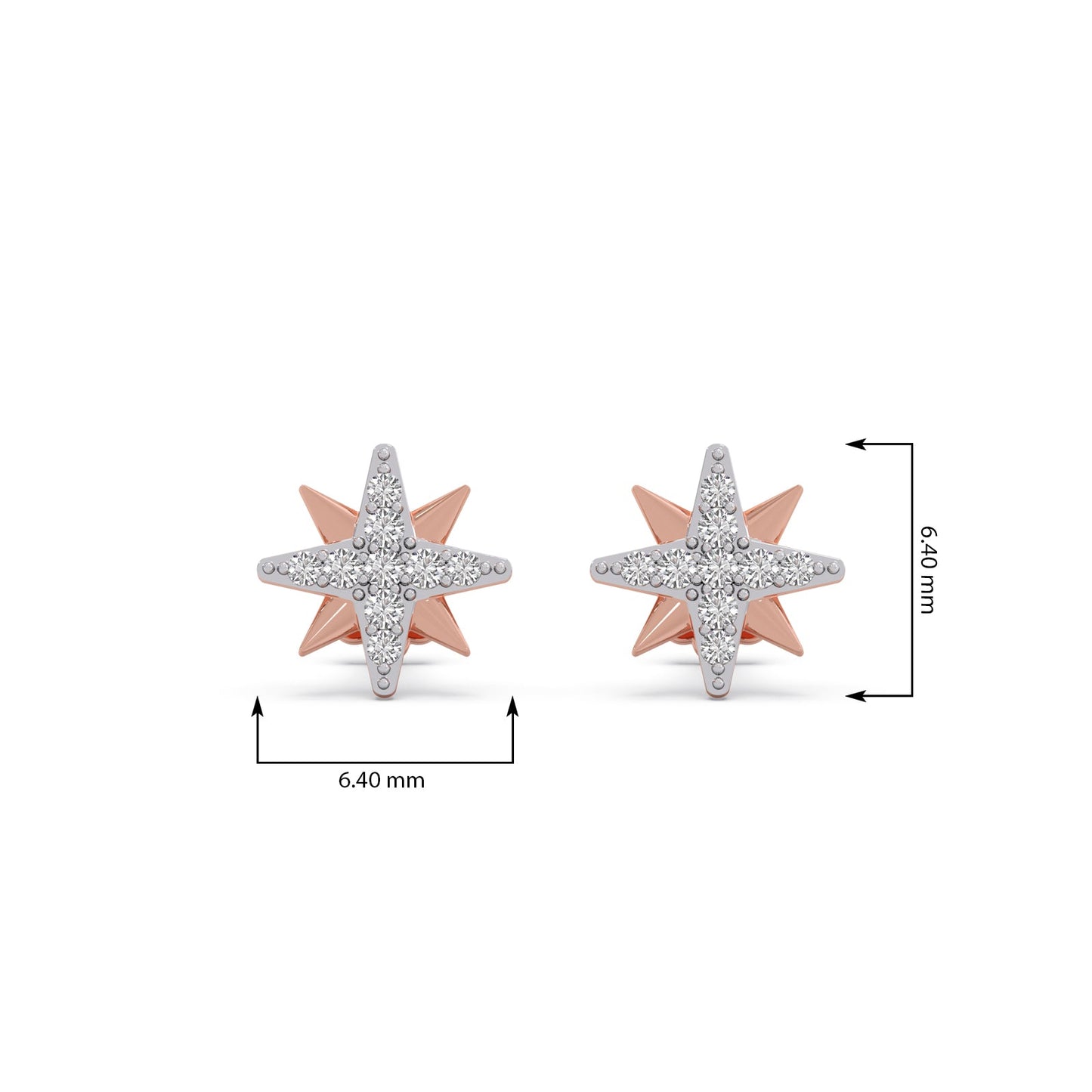 North Star Diamond Stud Earrings