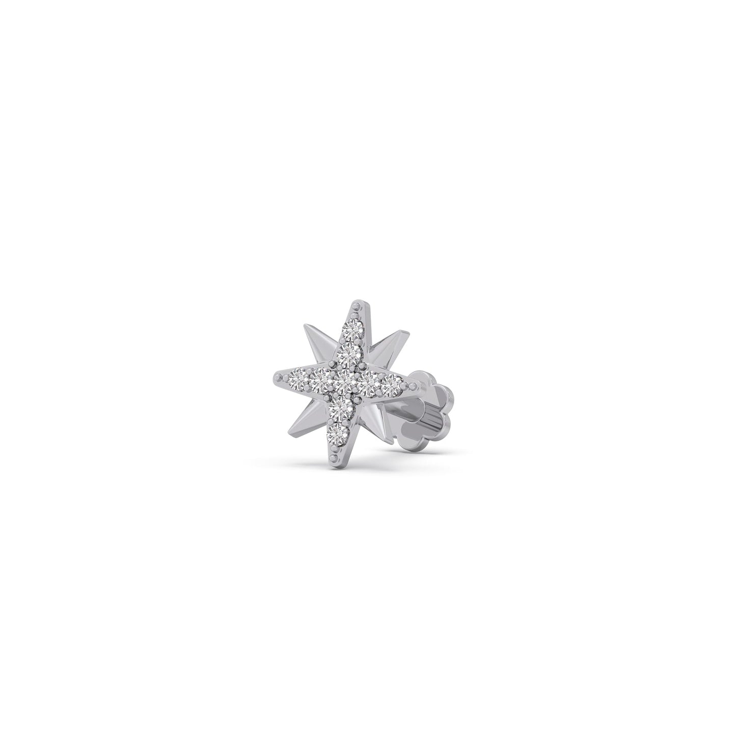 North Star Diamond Stud Earrings