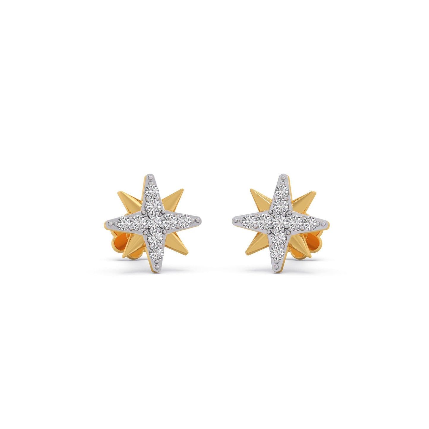 North Star Diamond Stud Earrings