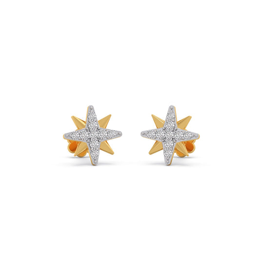 North Star Diamond Stud Earrings