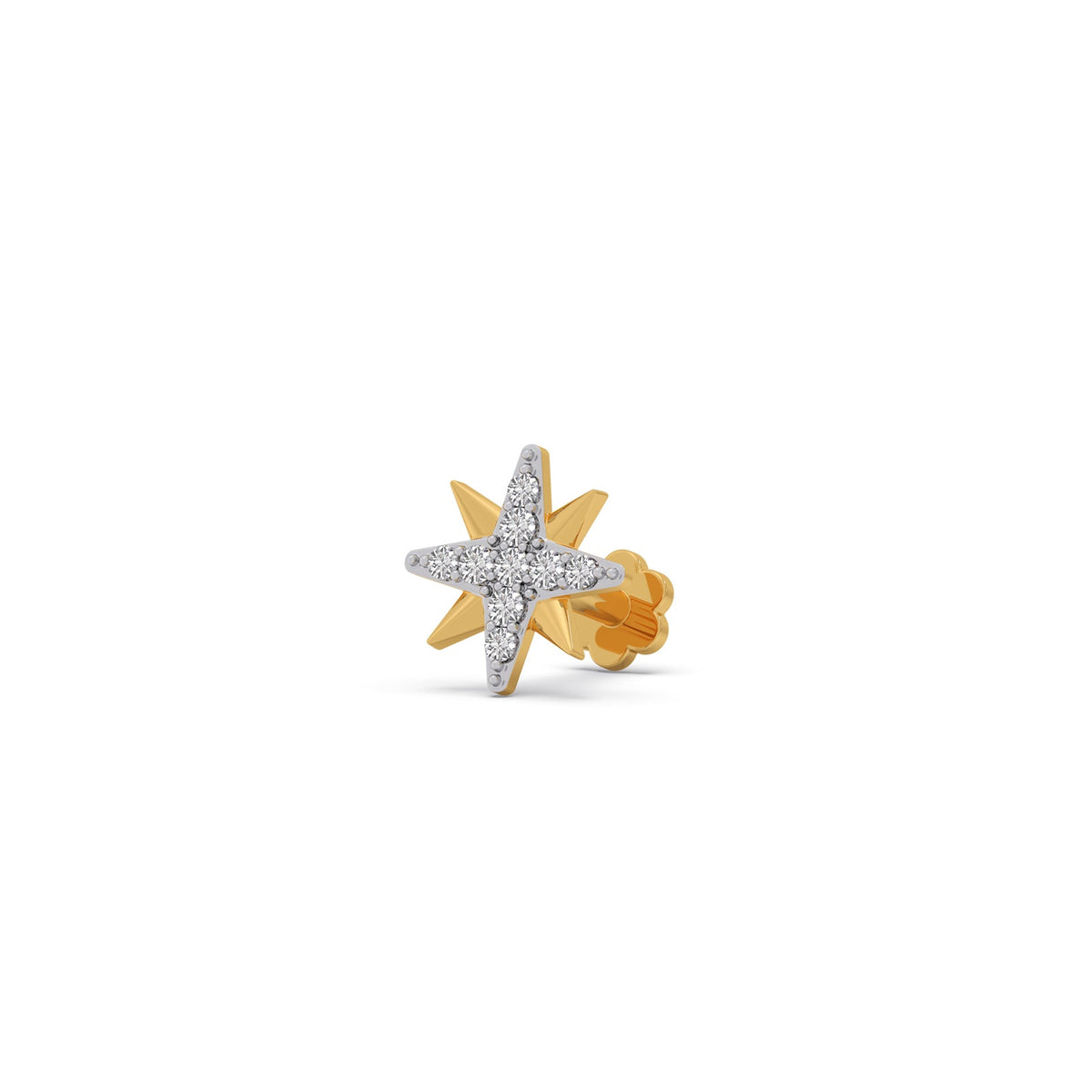North Star Diamond Stud Earrings