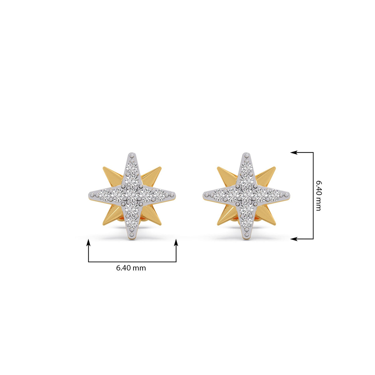 North Star Diamond Stud Earrings