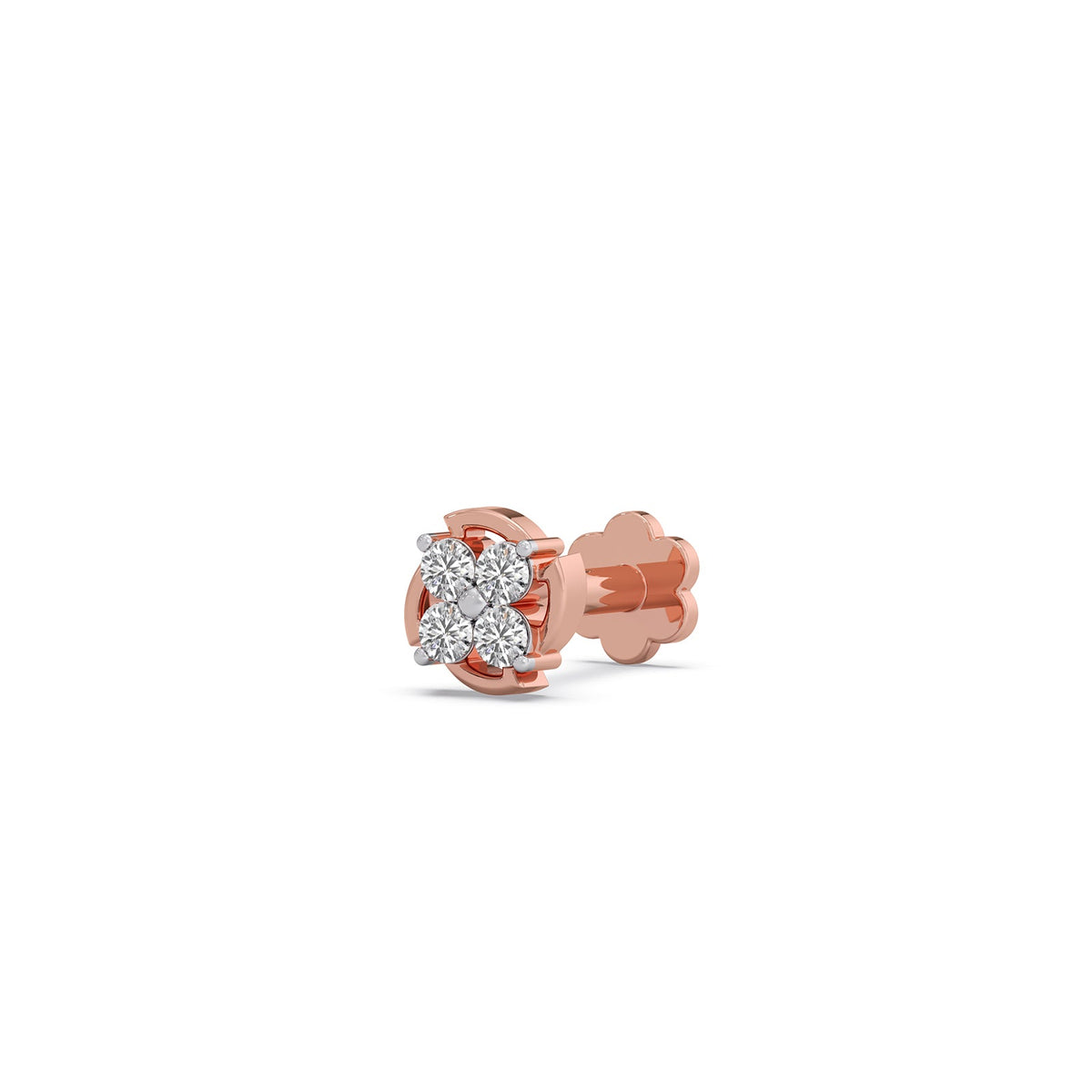 Flora Cluster Diamond Stud Earrings
