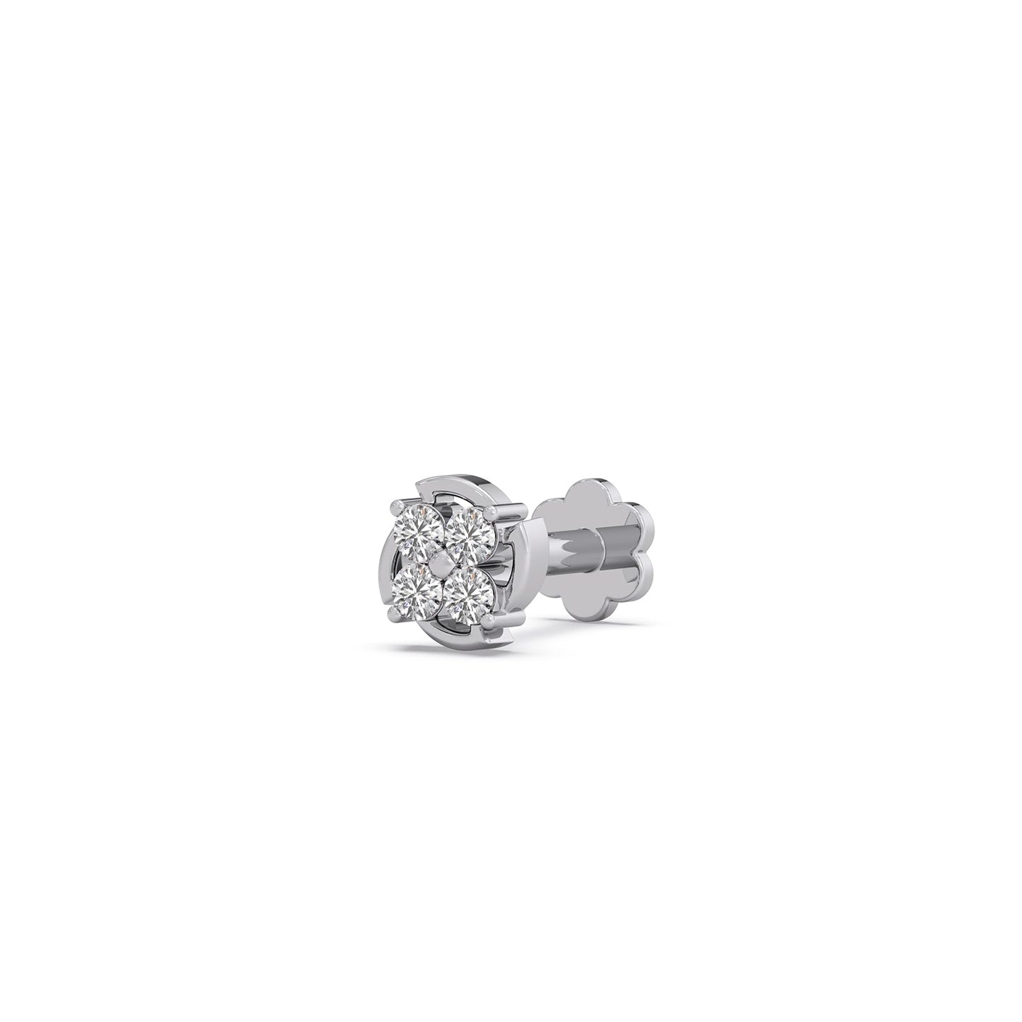 Flora Cluster Diamond Stud Earrings