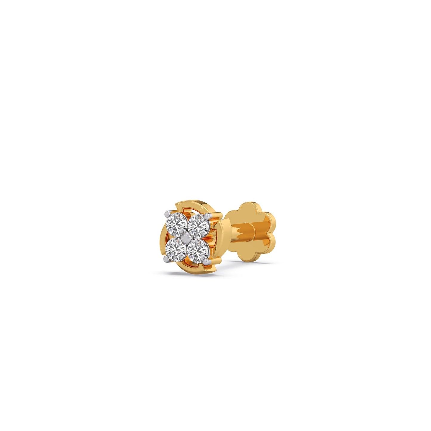 Flora Cluster Diamond Stud Earrings