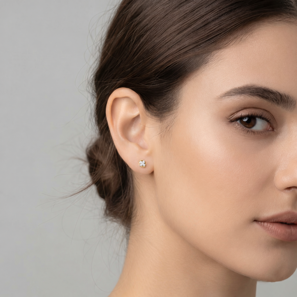 Flora Cluster Diamond Stud Earrings