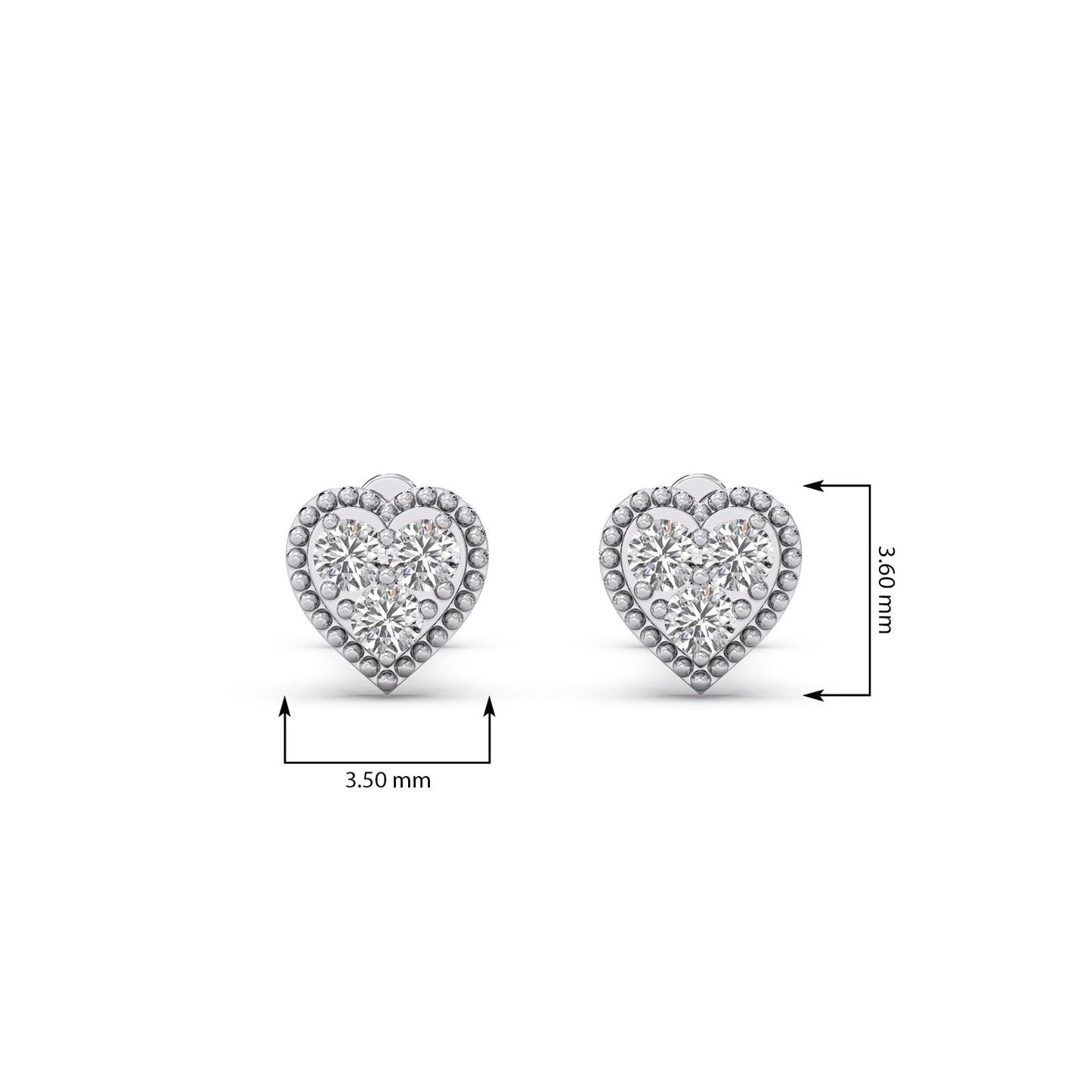 The Loving Heart Diamond Earrings