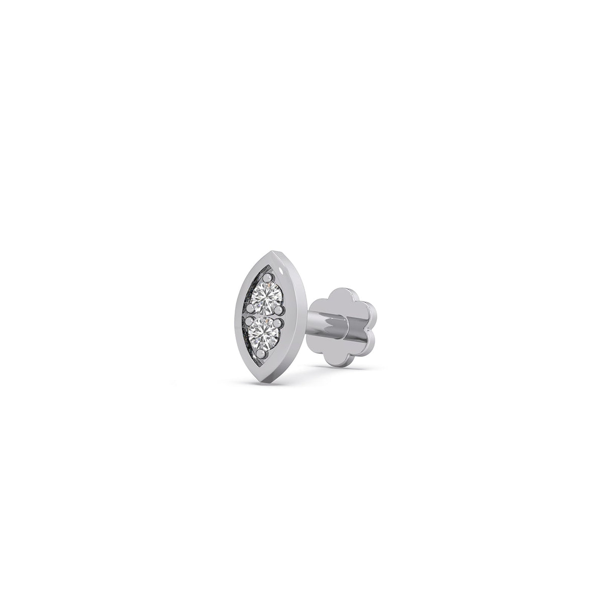 Lanceolate Diamond Stud Earrings