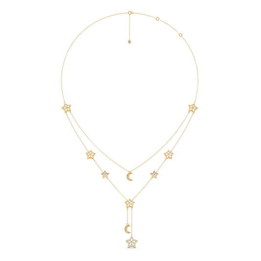 Celestial Round Diamond Layered Necklace